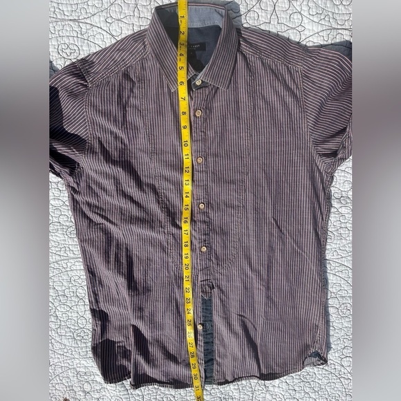Ted Baker Men’s Blue Red Button Down Long Sleeve Business Casual Shirt Size 4 - Picture 6 of 10